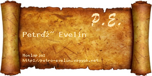 Petró Evelin névjegykártya