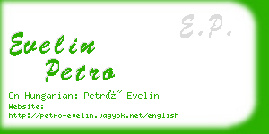 evelin petro business card